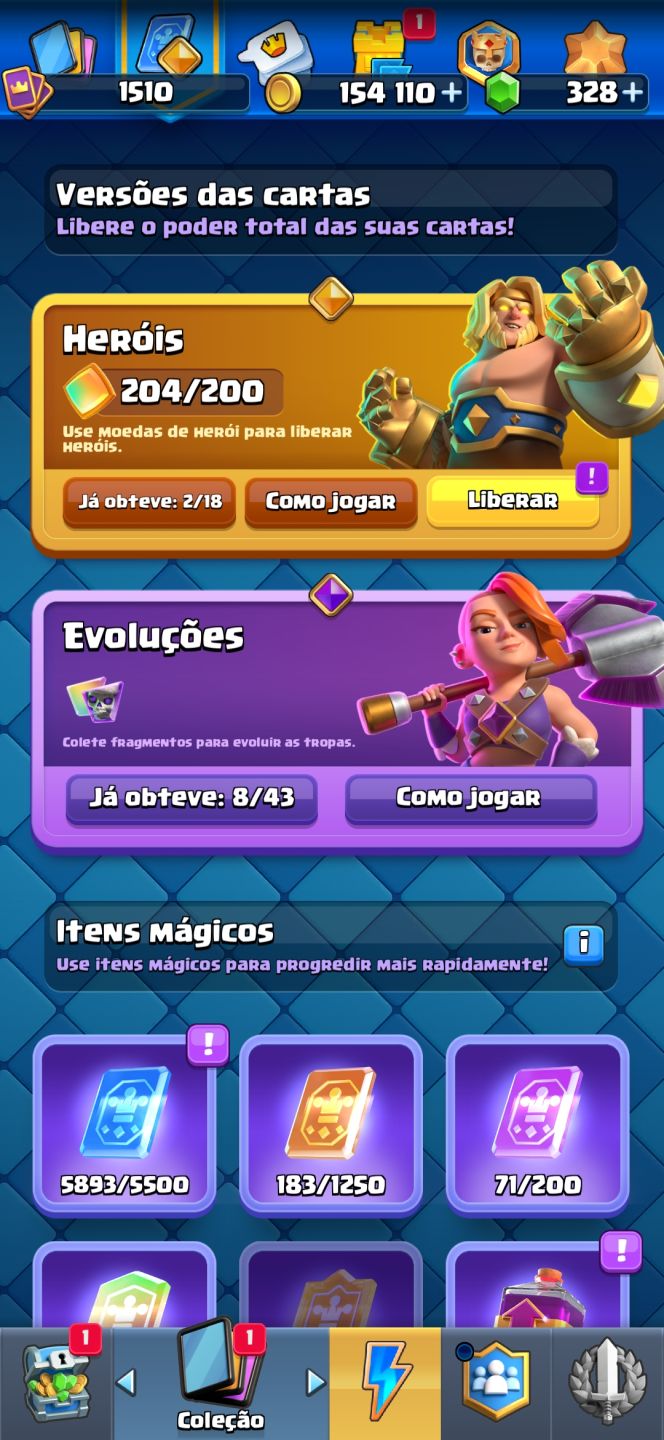 Conta de clash bem montada
