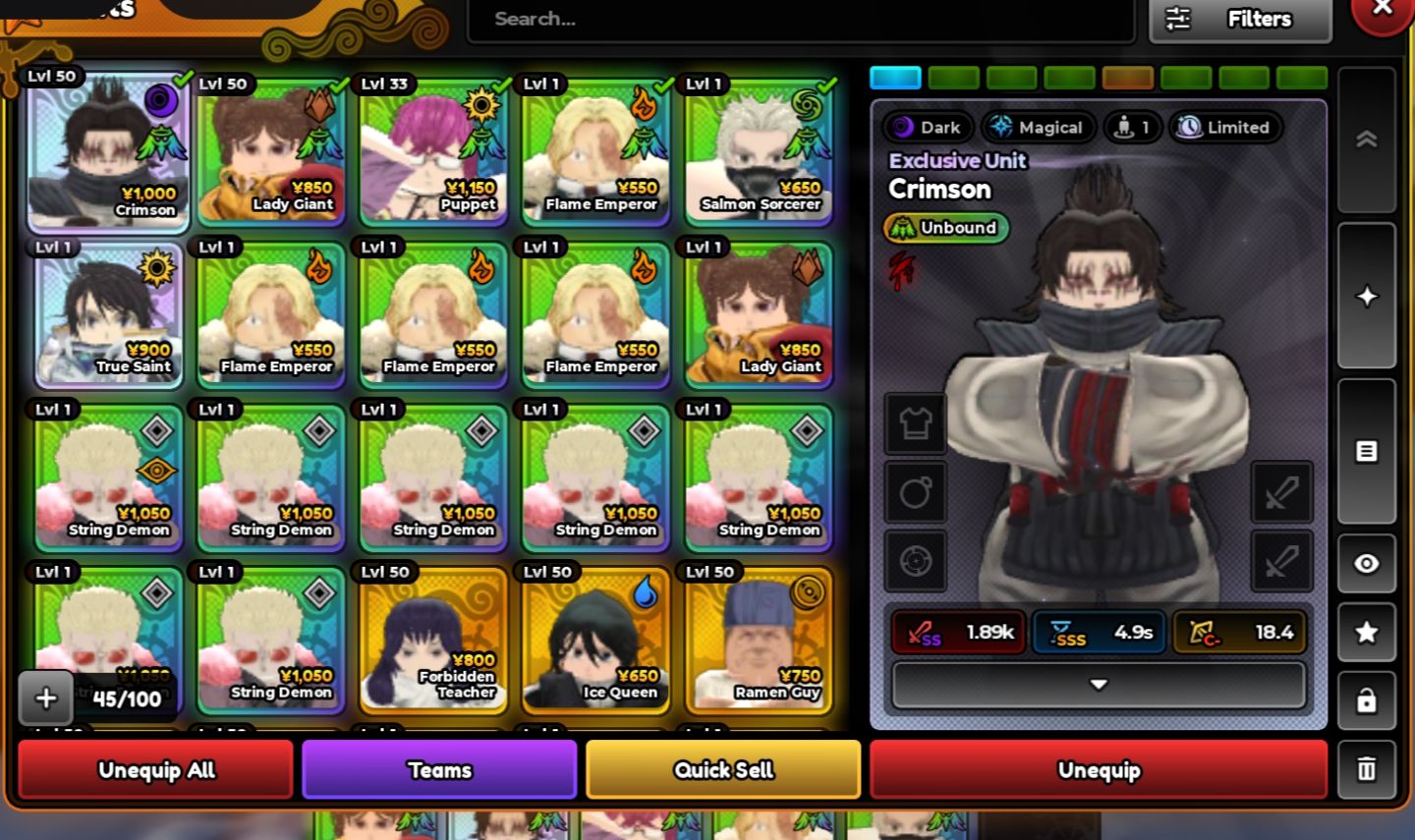 Conta de Anime Expeditions com 5 unbounds!!!