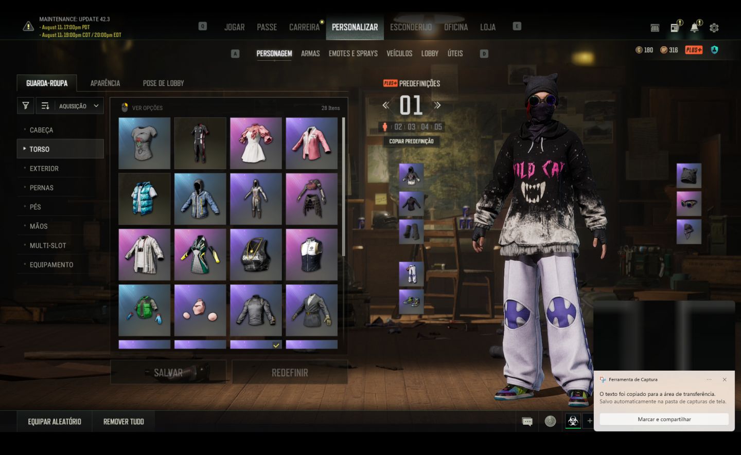 CONTA PUBG PC 3 PROGRESSIVAS AUG NEON DREAM LV 4 , ACE32 , KAR98K