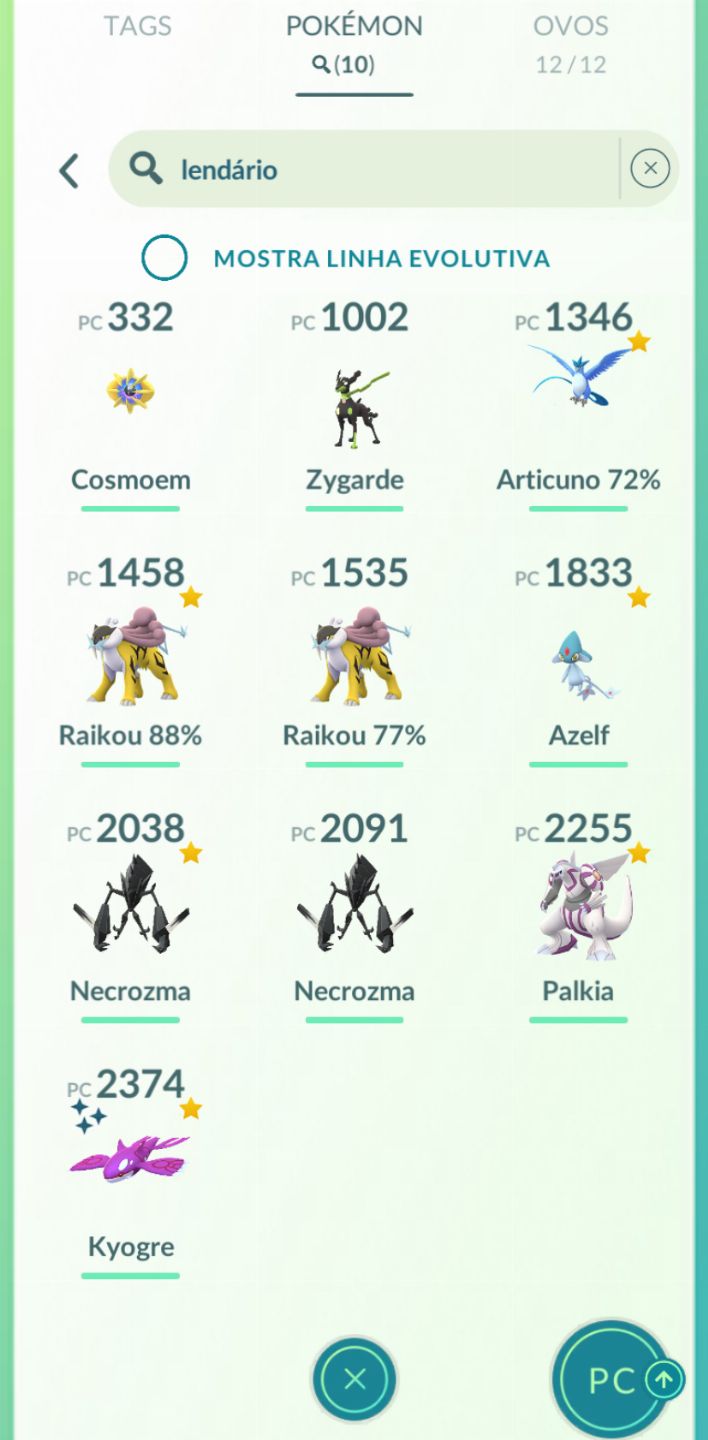Conta Pokémon Go Level 46 - 2016 | 10 LENDÁRIOS