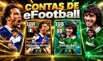 (DEL PIERO E BEST!!!) CONTAS de eFOOTBALL!!!