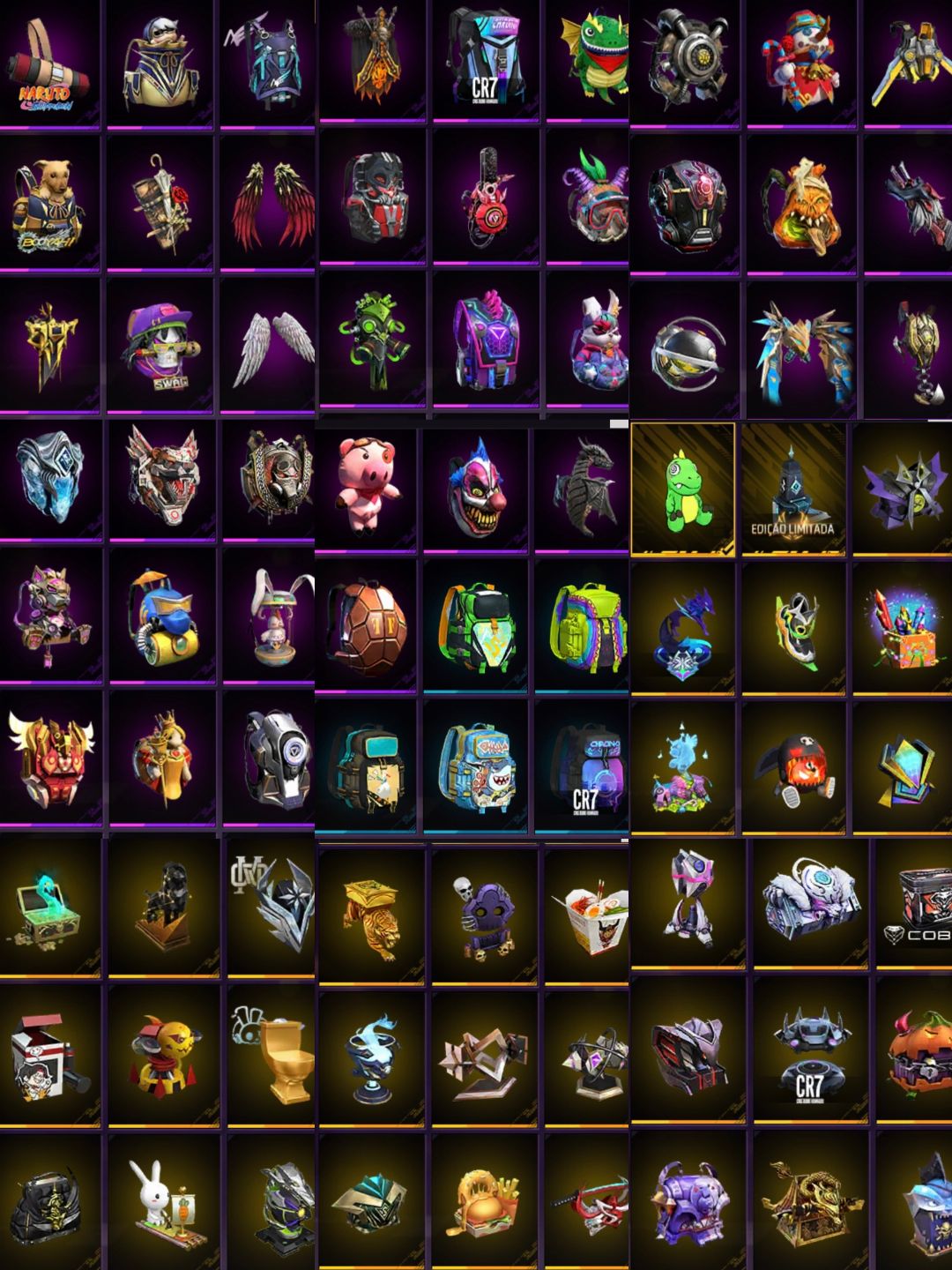 CONTA FF GEMADA LVL 68 COM CALÇA ANGELICAL AMARELA M