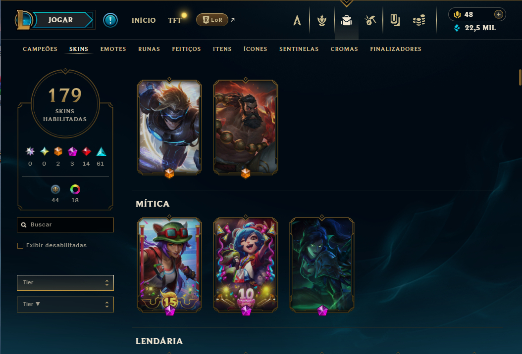 CONTA LEAGUE OF LEGENDS