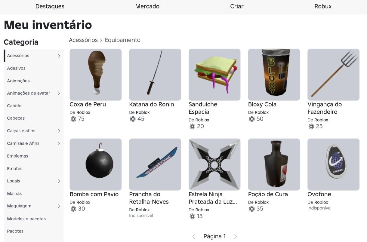 CONTA DE ROBLOX INSANA A VENDA