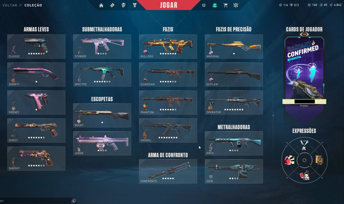 Conta Valorant R$1.379,50 em Skins + Conta LoL com TODOS os Campeões e 152 Skins