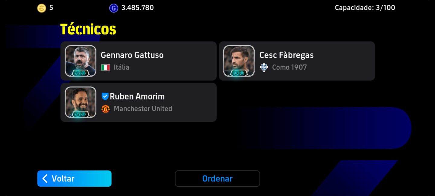 Conta Efootball! 3180 de Força Coletiva + Craques 106/104/103
