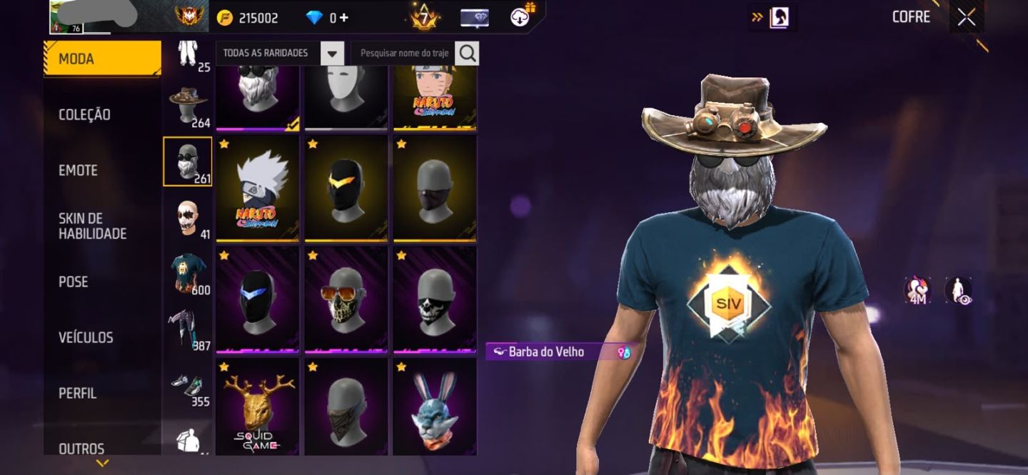 CONTA FF COM STEAMPUNK CONTA MUITO RARA COM APENAS 8 DÍGITOS