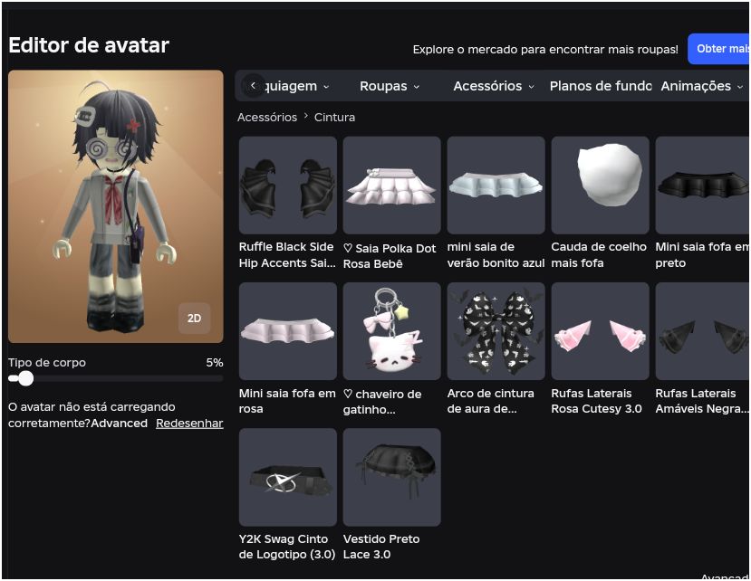 Conta de Roblox Feminina e Masculina