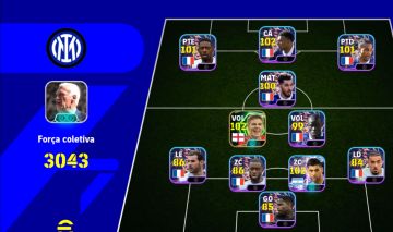 ELITE! CONTA eFOOTBALL 3043 FORÇA - PACK FRANÇA COMPLETO + MESSI 101 + GERRARD