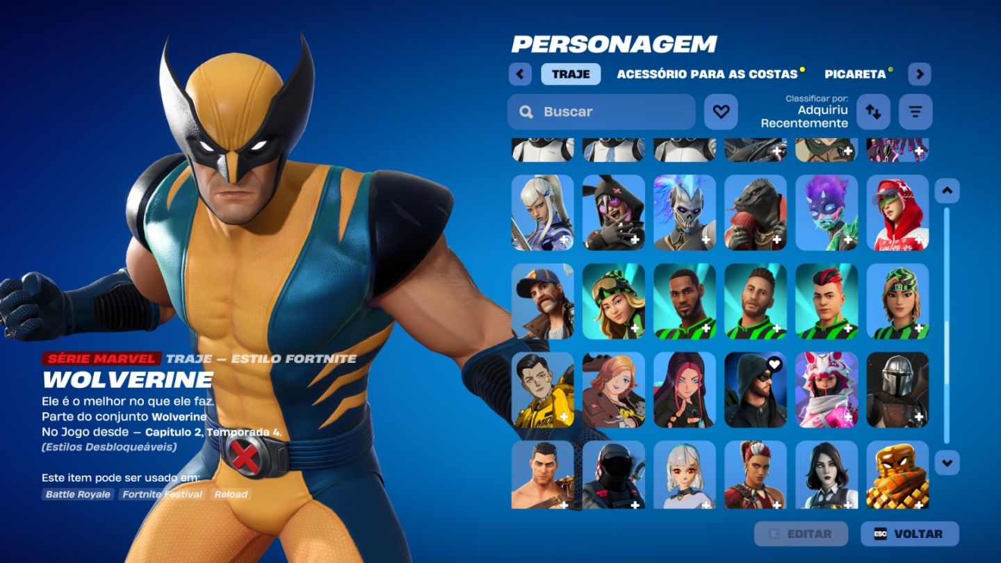 Conta de Fortnite com 95 Skins | Wolverine | Promoção!