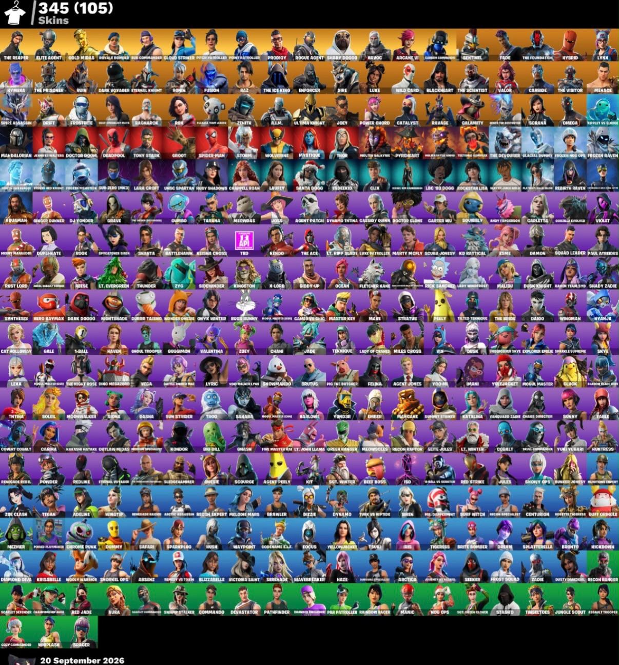 CONTA DE FORTNITE MUITO RARA ! COM BOMBARDEIRO ROYAL , MINTY, LEVITA E BUNDLES.