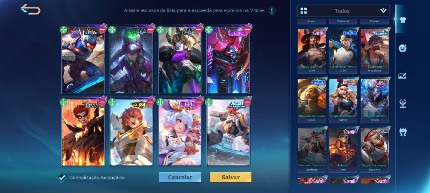 Conta Mlbb com ótimas skins