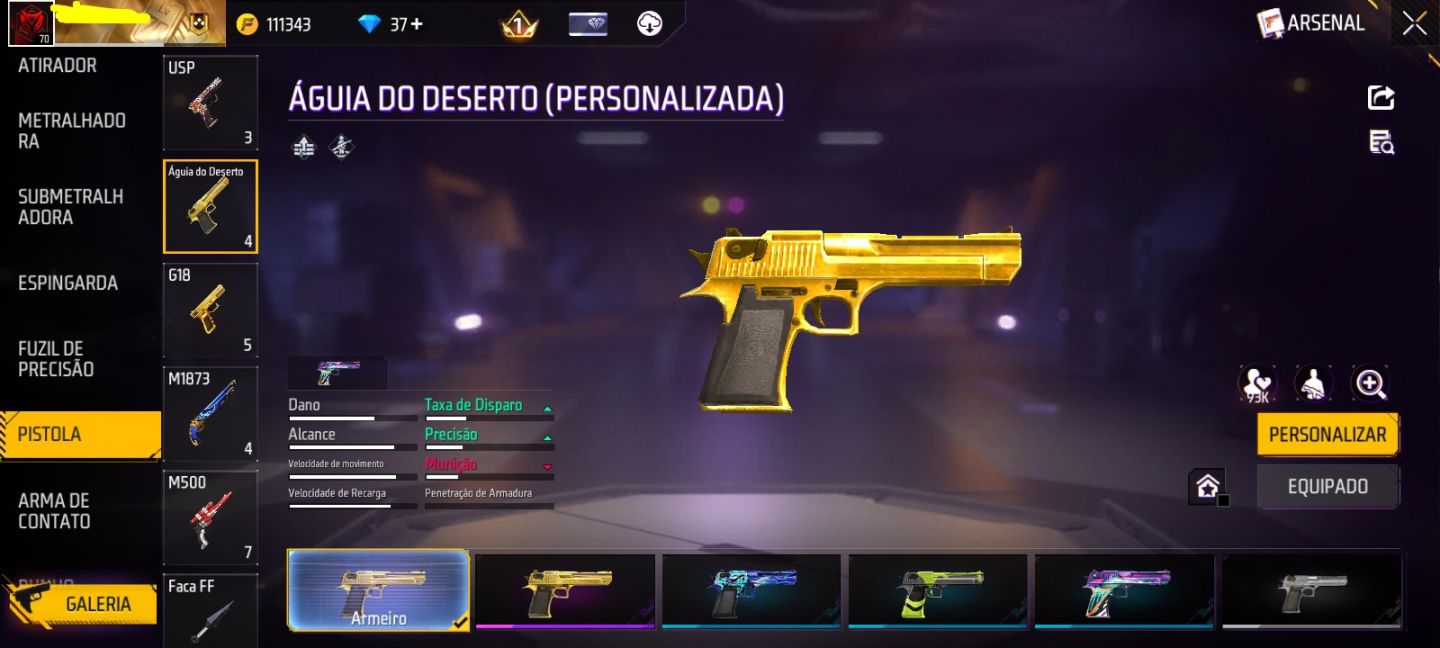 CONTA DE FREE FIRE COM MELHOR UMP ATRIBUTADA DO JOGO!