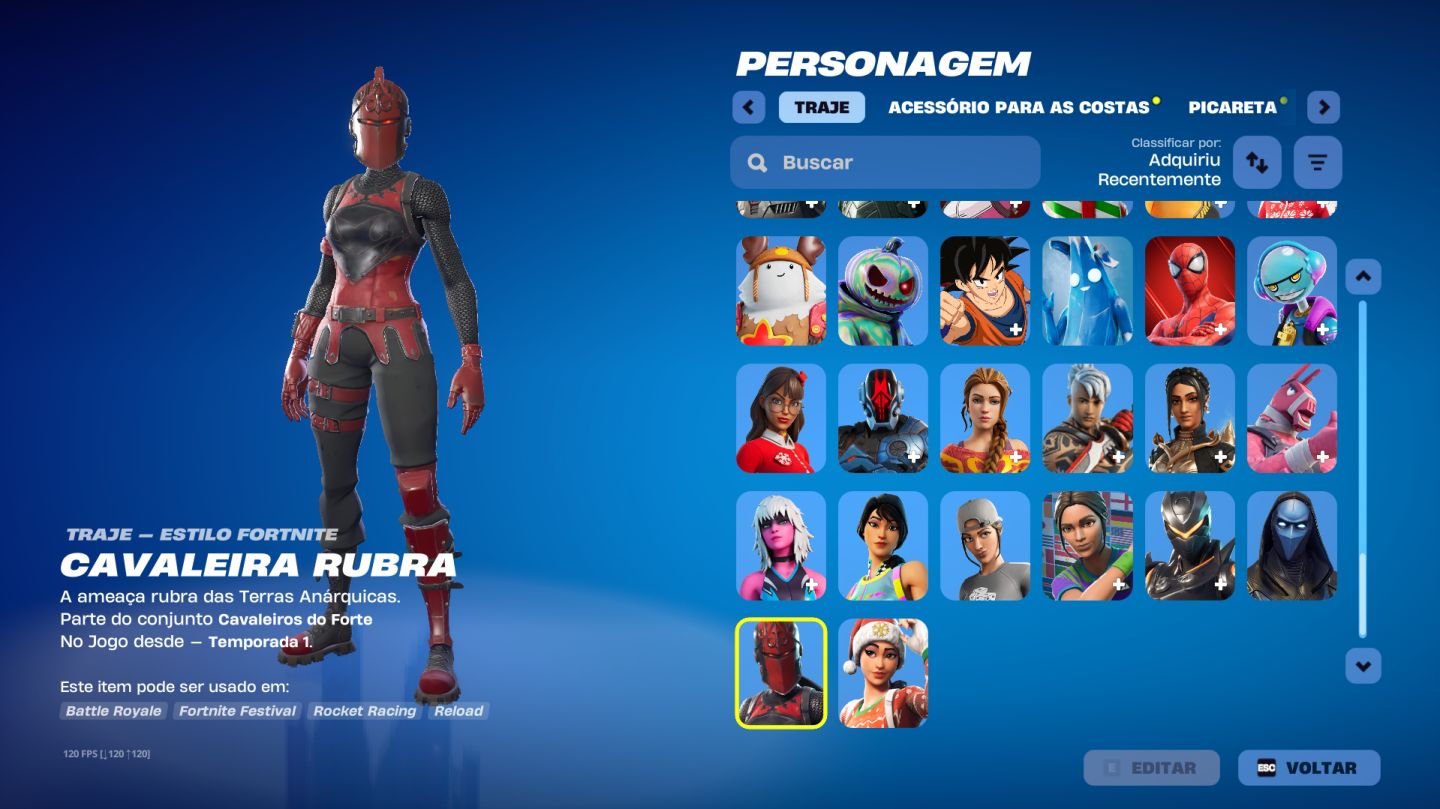 CONTA FORTNITE RENEGADE E JINX
