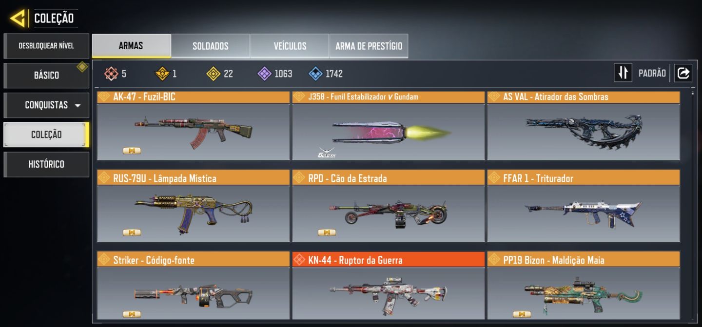 Conta CoD mobile mais rara do jogo e cheios de itens lendarios.