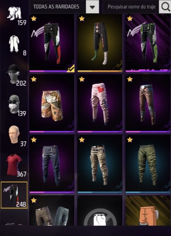 CONTA FREE FIRE COMPLETA À VENDA