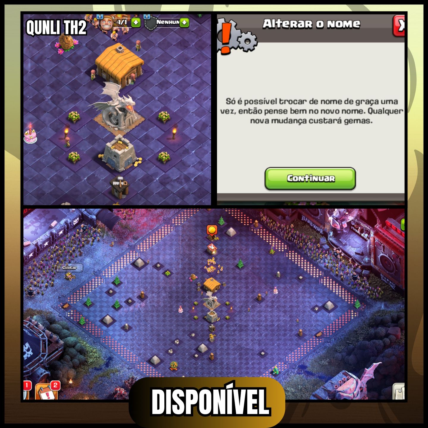 TH1 E TH2 RARISSIMO COM TROCA DE NICK GRÁTIS