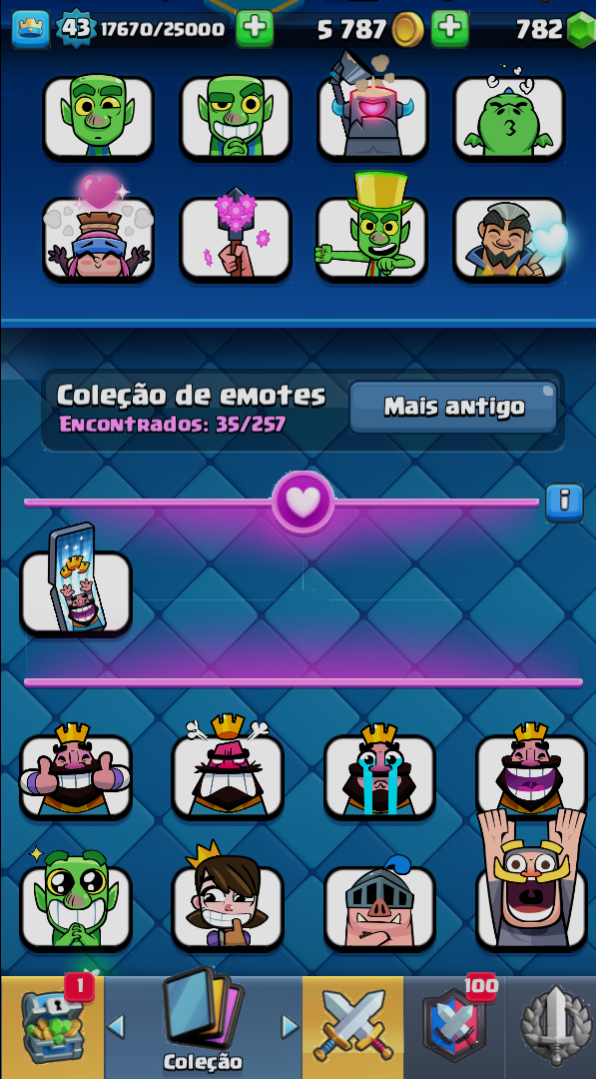 Conta de clash royale 8 mil trofeis