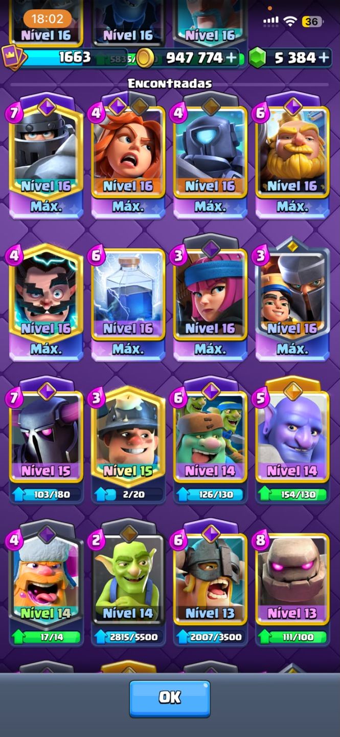 Conta de Clash Royale Com Deck Double Prince FULL