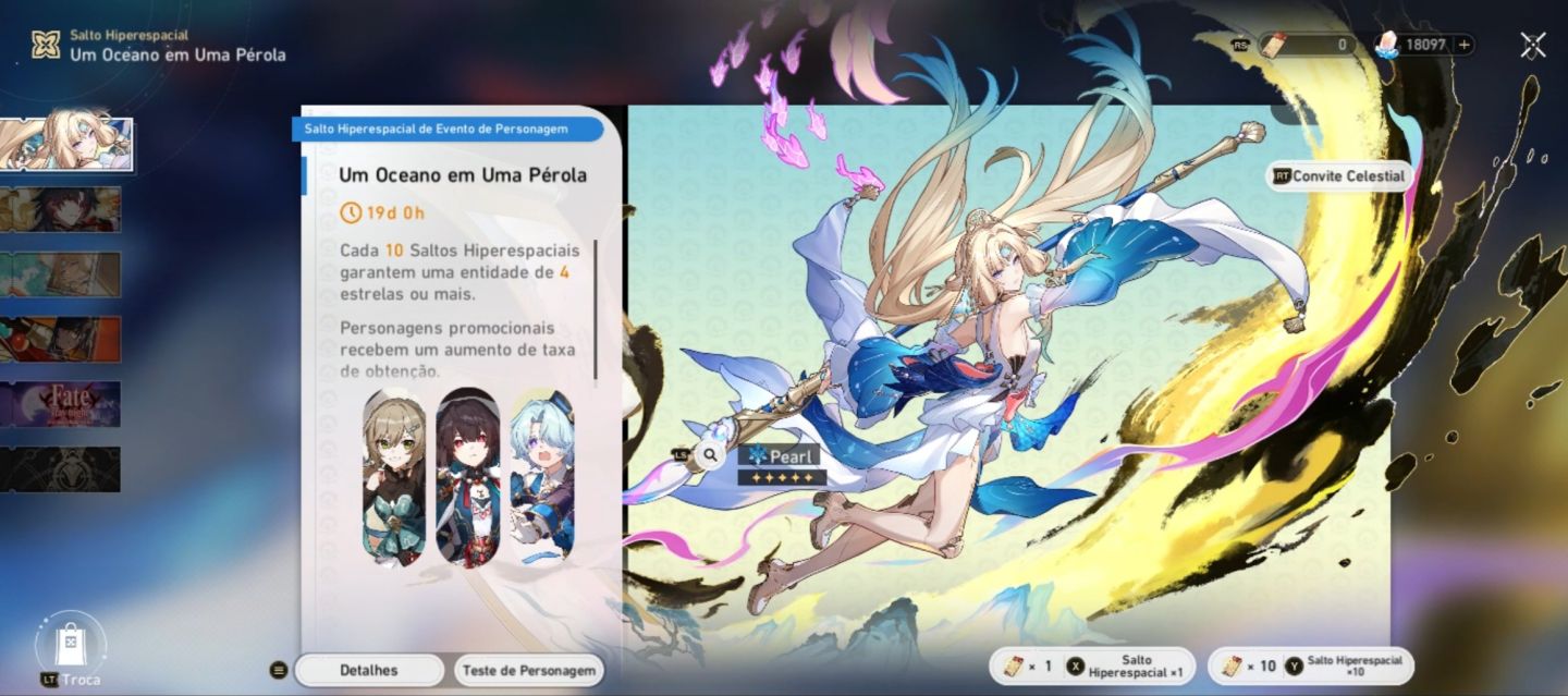 Conta Hsr com: Castorice+Skin+Bis, Firefly+Bis e com +110 giros limitados