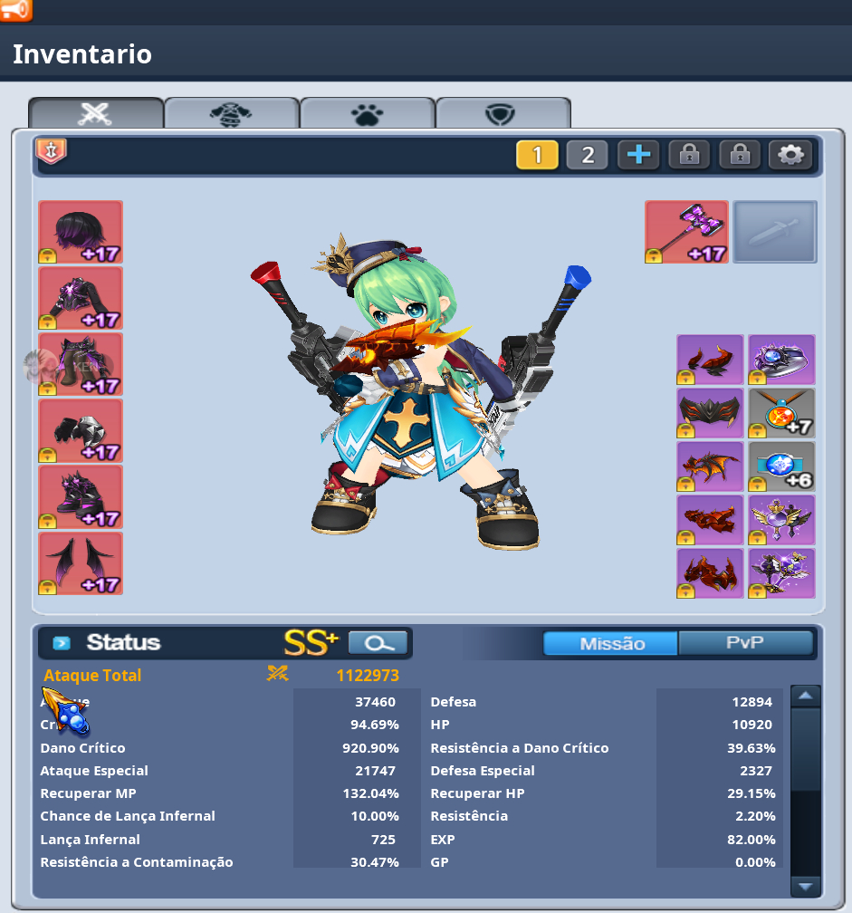 GrandChase CONTA END-GAME 8 CHARS 1KK+