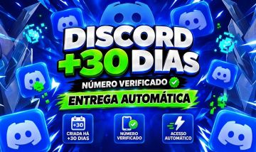 Conta discord 30+ Dias, Com número verificado ENTREGA AUTOMATICA