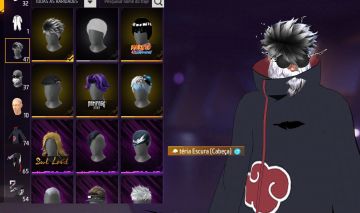 CONTA FREE FIRE COM ANGELICAL E ITACHI