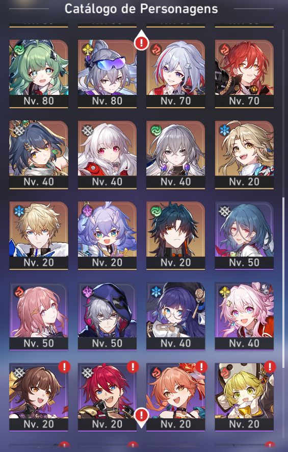Conta Honkai Endgame Lvl 70