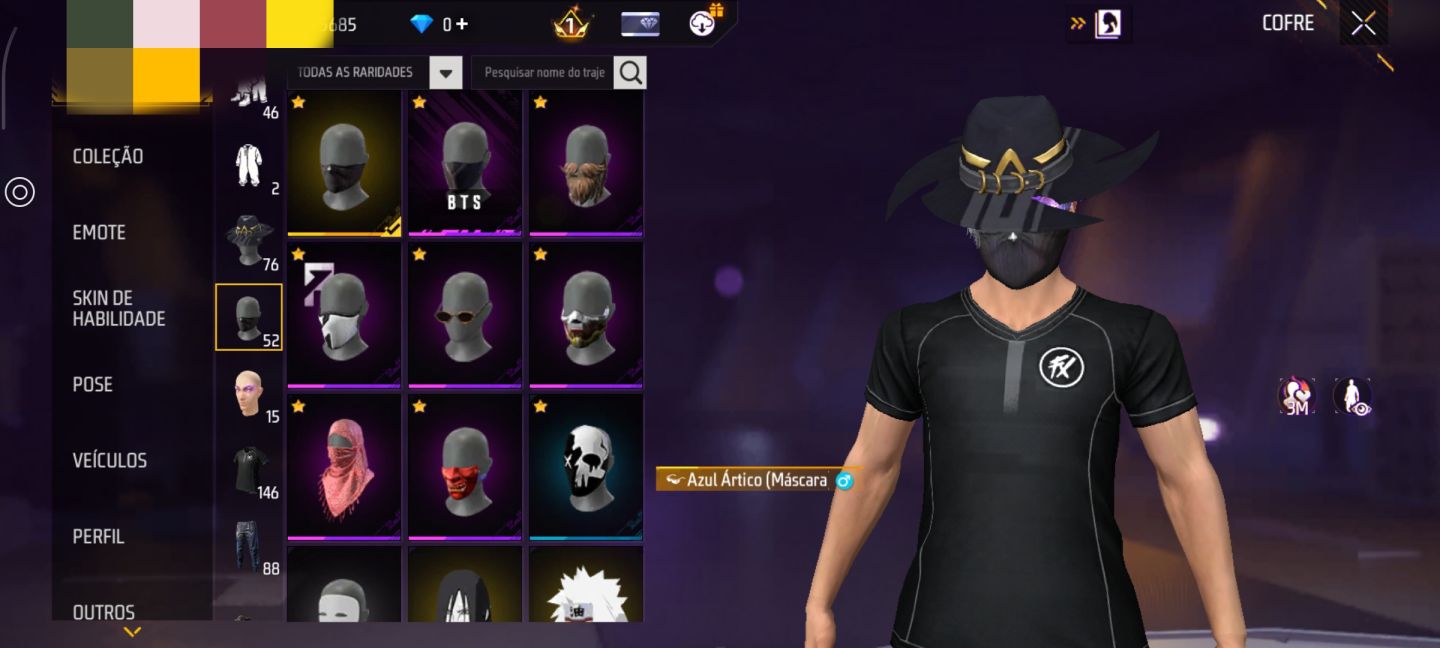 Conta Free fire - Camisa rara do fluxo e parceria Naruto