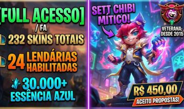 CONTA VETERANA 2015 [FA]: SETT CHIBI MÍTICO + 24 LENDÁRIAS + ZIGGS ODISSEIA