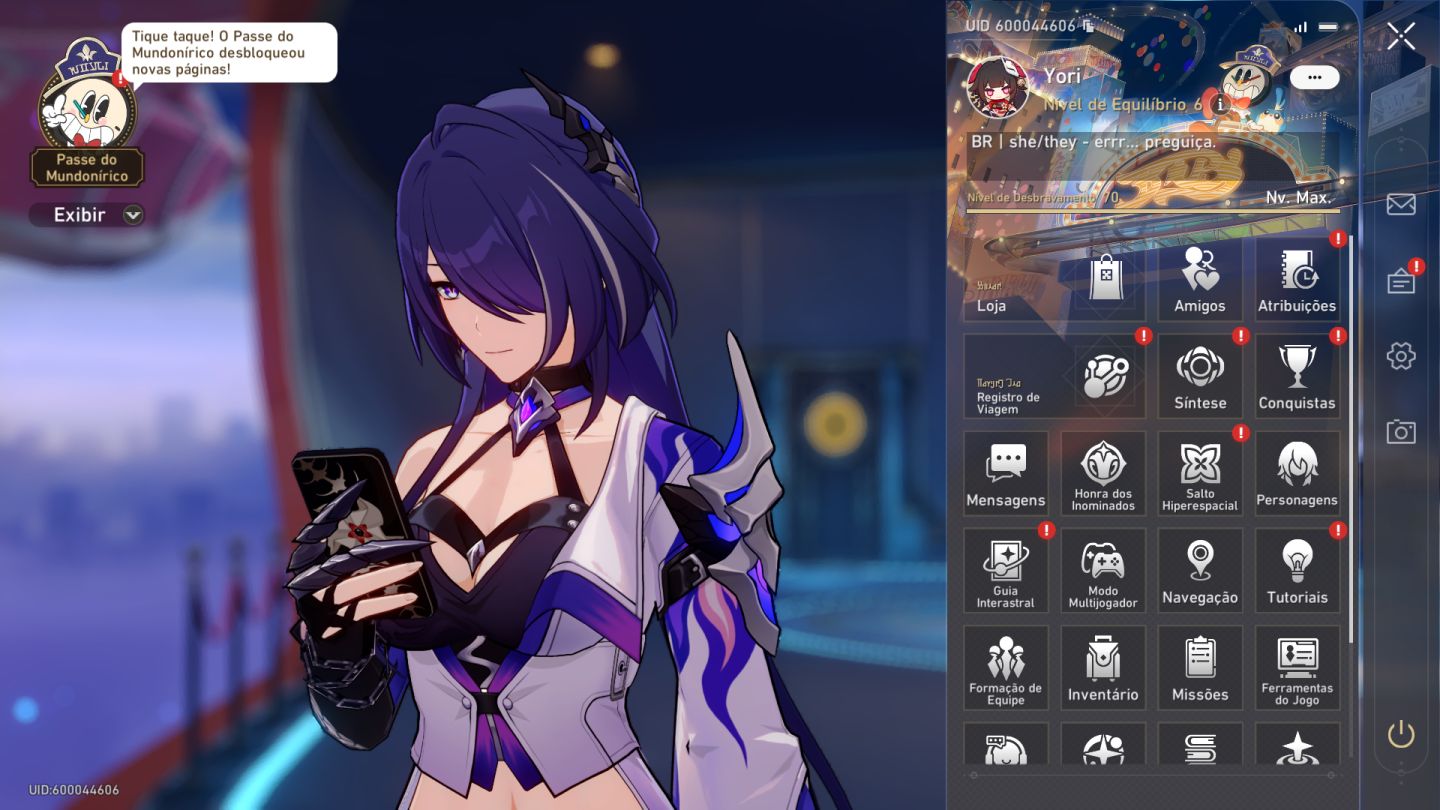 Honkai Star Rail: + de 10 personagens limitados. Conta lvl.70.