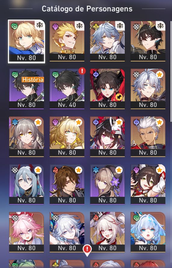 Conta Honkai Endgame Lvl 70