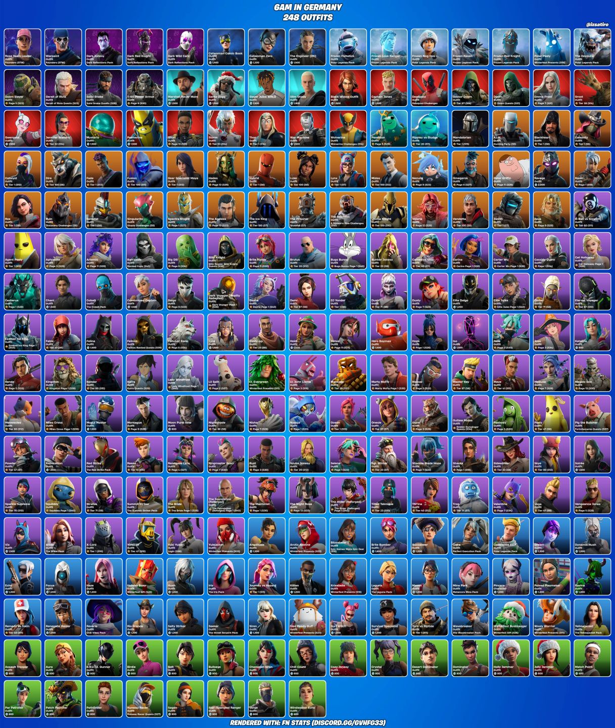 CONTA FORTNITE TRYHARD | 248 SKINS, SKINS TRYHARD, CONTEM SALVE O MUNDO ANTIGO