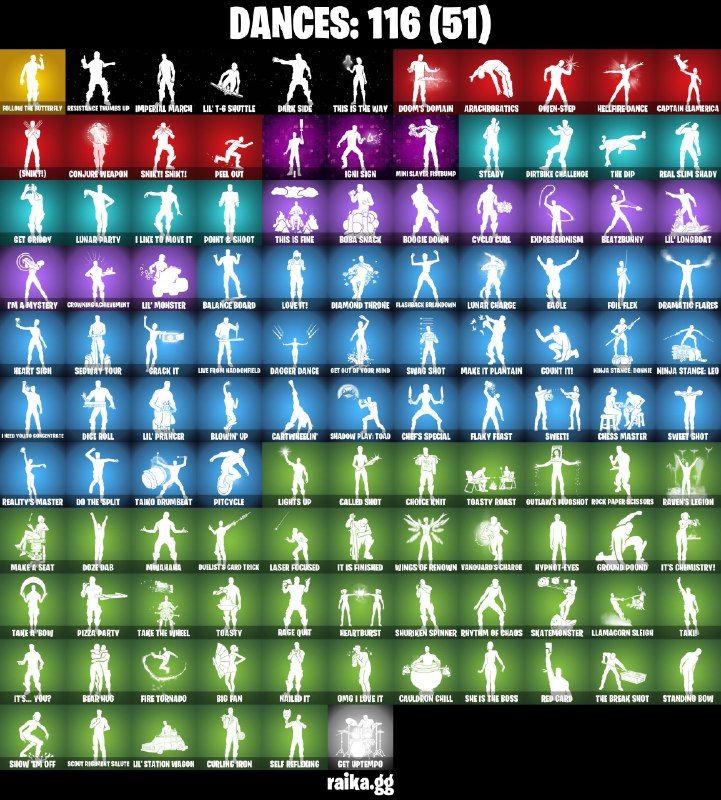 113 Skins - Emma Frost, Darth Vader, War Machine, Prowler, Doom, 300 vbucks
