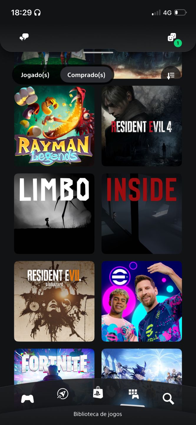 Conta PlayStation com jogos comprados