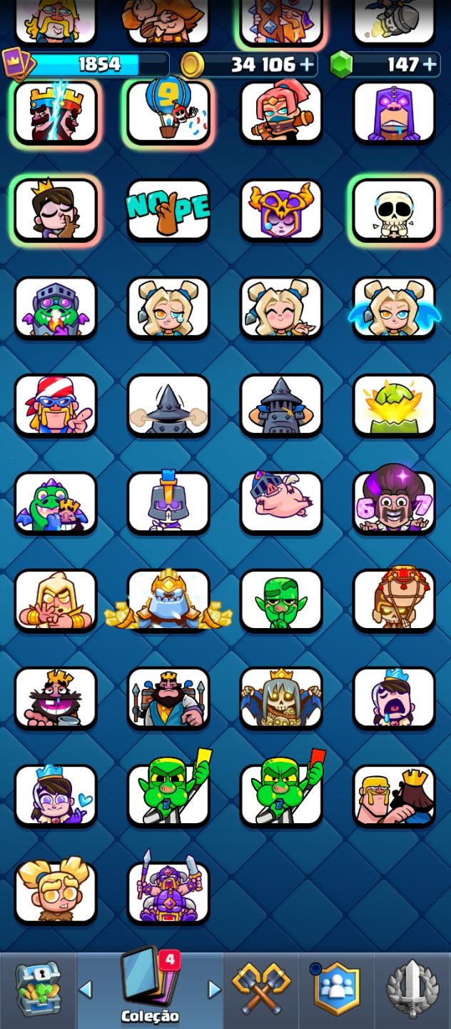 CONTA CLASH ROYALE NÍVEL 16 | 9 CARTAS LVL 16 | 13K TROFÉUS | ARENA 31 | 185 EMO