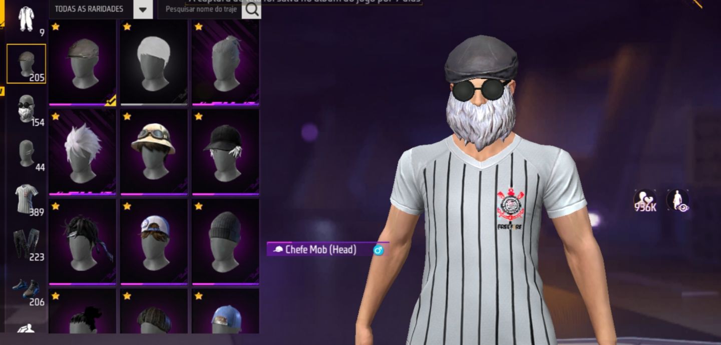 Conta Free Fire Barba do Velho + Chefe Mob + Mclaren + Skins Lendárias