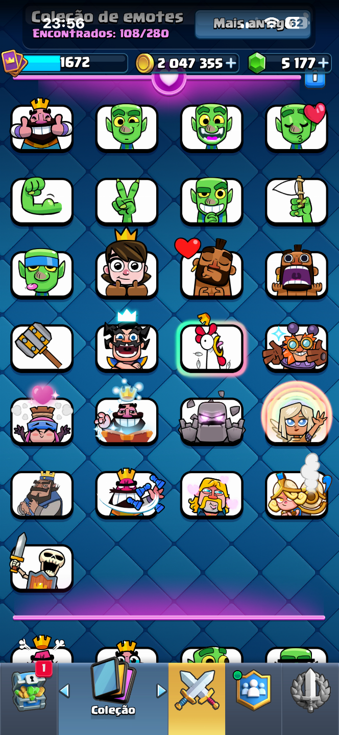 CONTA CLASH ROYALE BEM UPADA NO PRECINHO!!! com 14kbde troféu e 23 evos