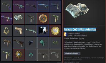 KIT AZUL CS GO (AK47, M4A4, LUVA, USP, DEAGLE, AND AWP