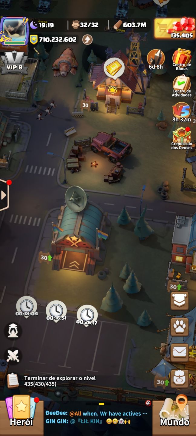 Conta Dark War Survival PC 708,428,042Torre nivel 30 com 130000 diamantes