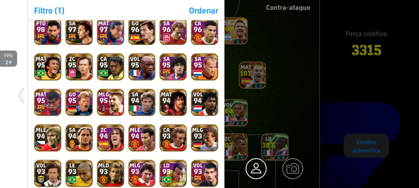 Time efootball Full épico, show time e lendários,