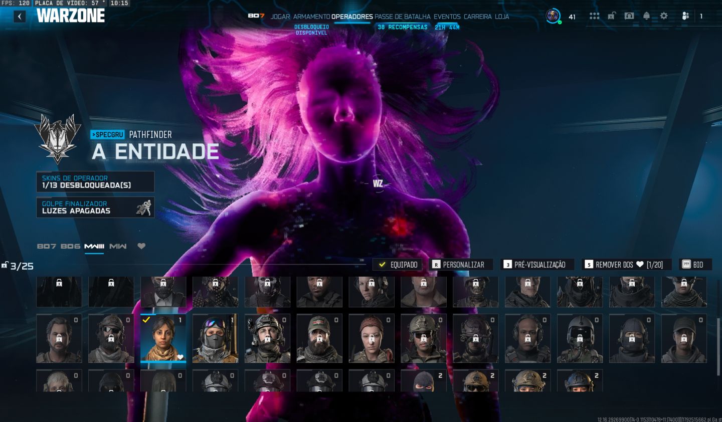 Conta Warzone Prestígio 5 Nível 41 | Skins e Camuflagens Raras