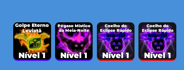 Pets Raros Ninja Legends (Imortais, Lenda e Evoluídos)