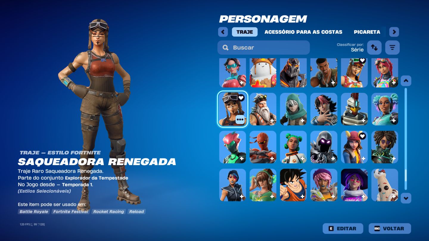 Conta fortinite top com sauve o mundo fundador vbuks gratis nivel mais de 5mil