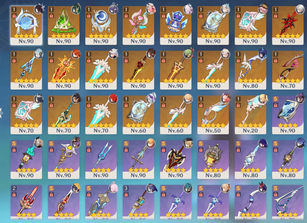 Conta AR60, todos os endgames 24 T5 e 49 T4, 23 armas T5