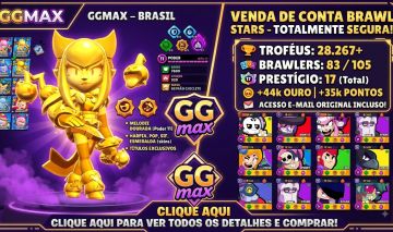 CONTA BRAWL STARS 28.2K TROFÉUS | 83 BRAWLERS | MELODIE DOURADA + TÍTULOS RAROS!