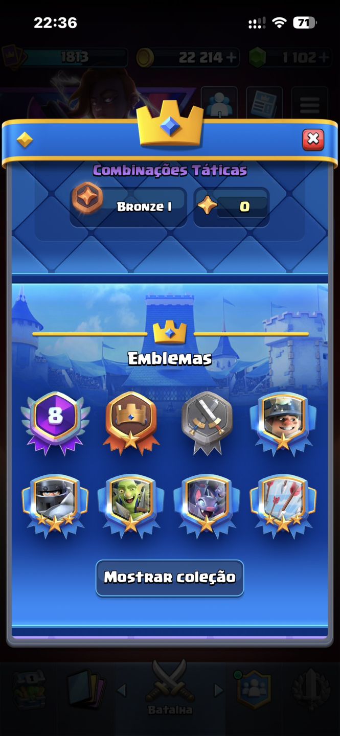 Conta antiga do clash royale (8 anos)