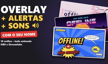 Overlay Twitch e Kick Animado com Seu Nome ou Tema Exclusivo | Alertas + Sons