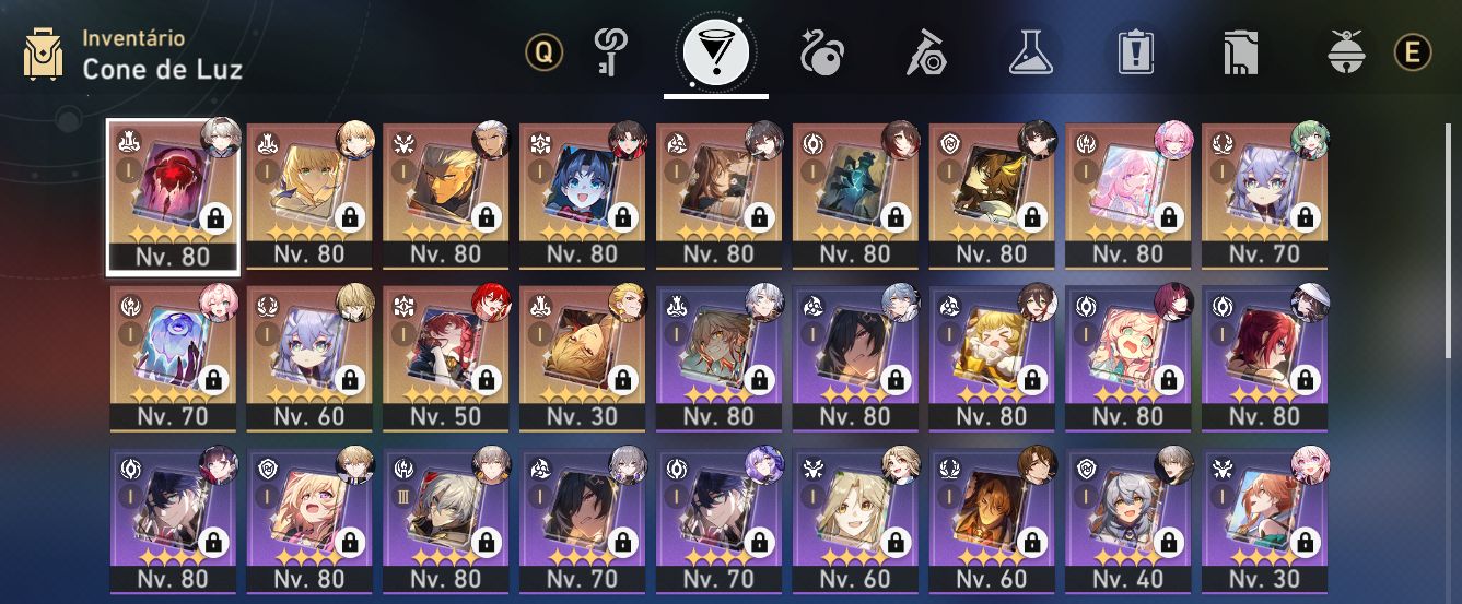 Honkai star rail com personagens limitado
