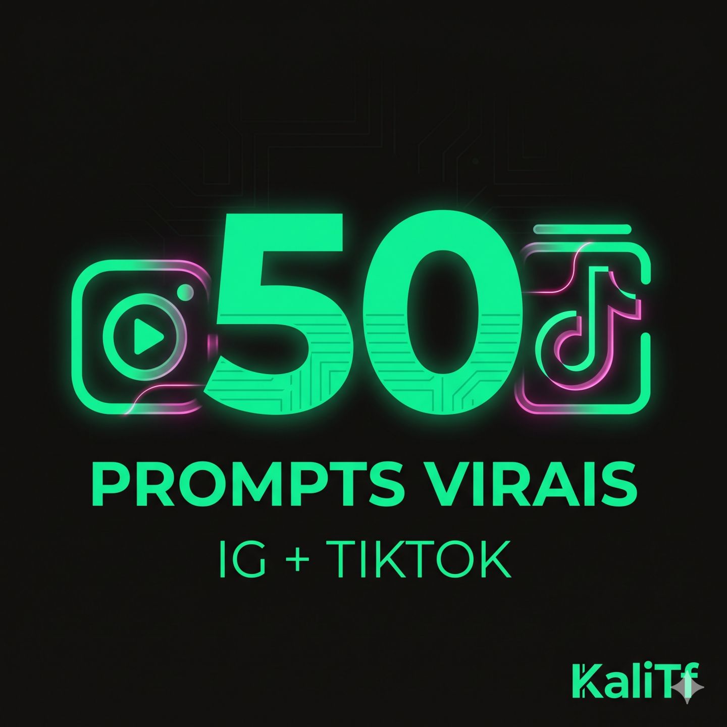 50 Prompts Virais Instagram e TikTok | Reels, Carrossel e Stories